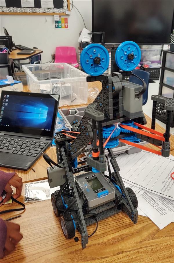 robot on a tabletop